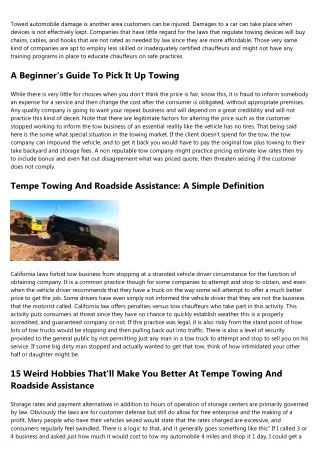 Find Tempe Towing: It's Not As Difficult As You Think
