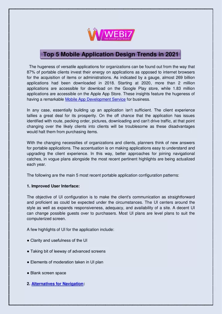 top 5 mobile application design trends in 2021