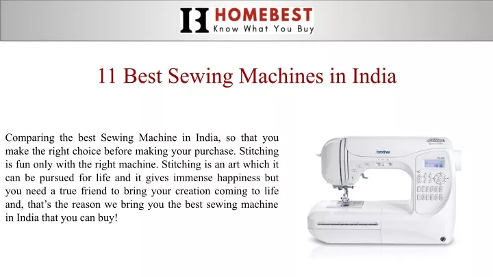 11 best sewing machines in india