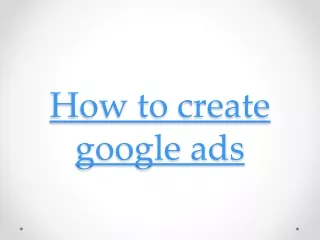 how to create google ads