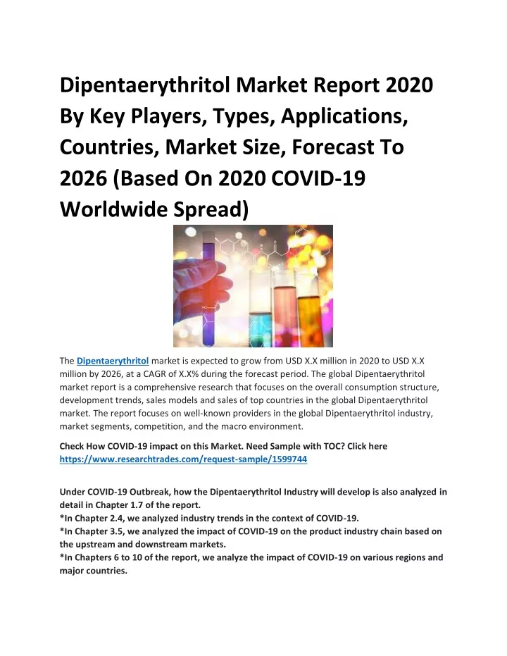 dipentaerythritol market report 2020