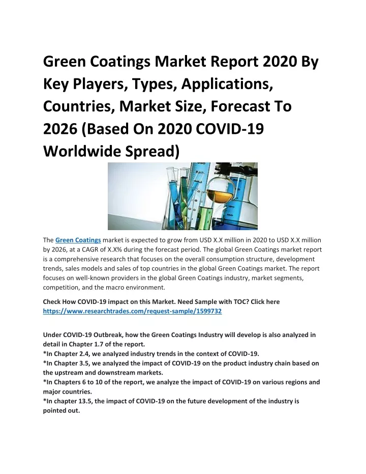 green coatings market report 2020 by key players