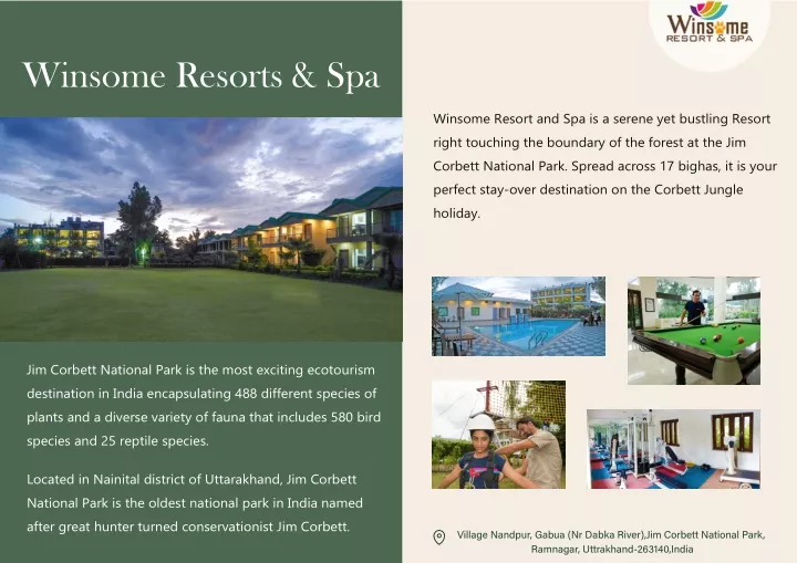 winsome resorts spa