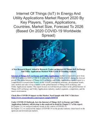 internet of things iot in energy and utility