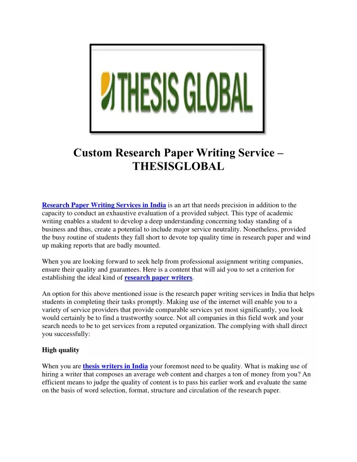 custom research paper writing service thesisglobal