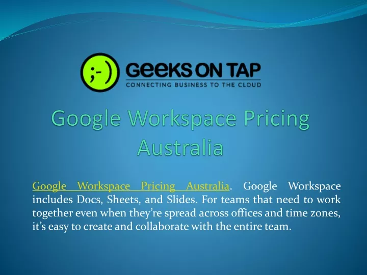 google workspace pricing australia