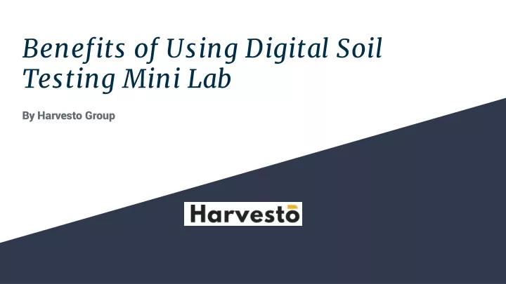 benefits of using digital soil testing mini lab