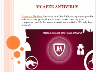 Activate Mcafee Antivirus