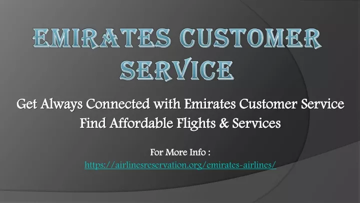 get always connected with emirates customer