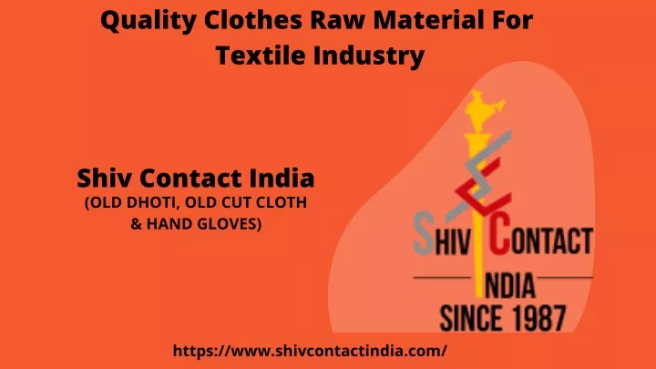 quality clothes raw material for textile industry