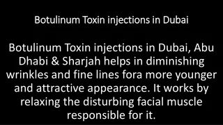 botulinum toxin injections in dubai
