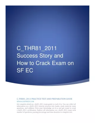 c thr81 2011 success story and how to crack exam