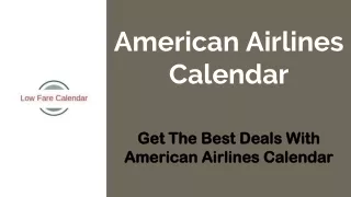 american airlines calendar
