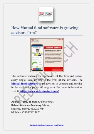how mutual fund software is growing advisors firm