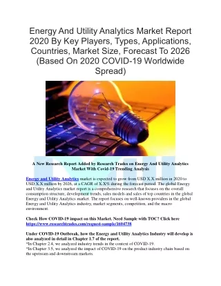 energy and utility analytics market report 2020