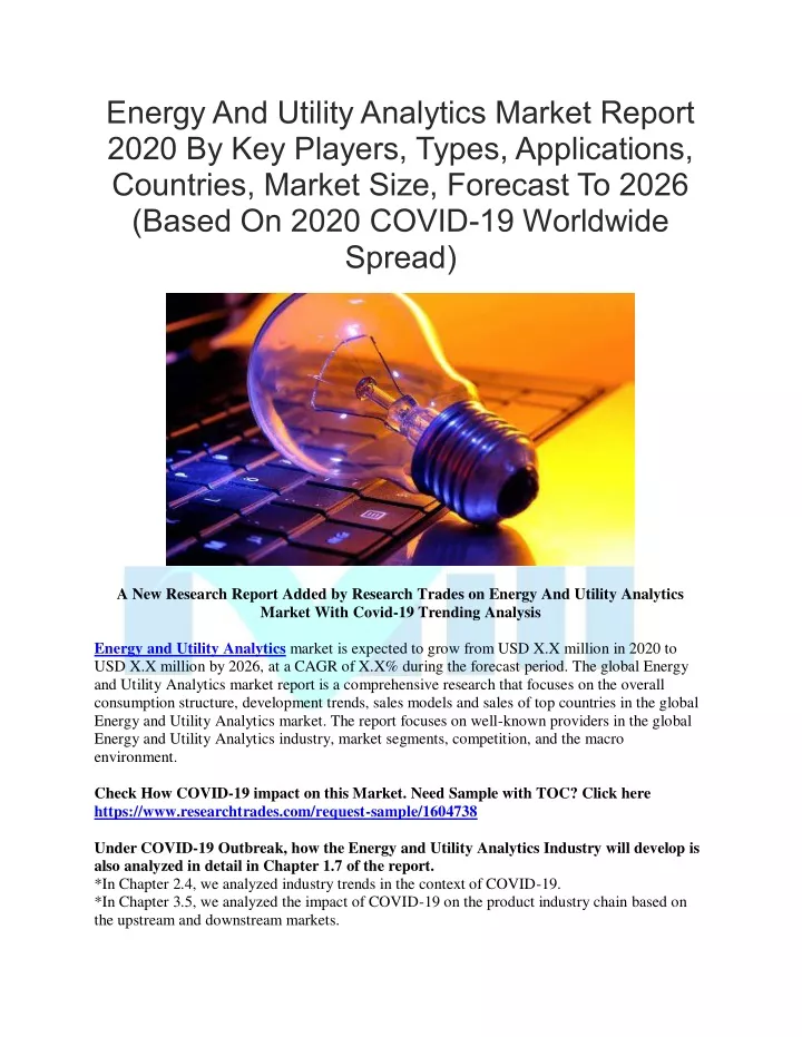 energy and utility analytics market report 2020