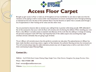 access floor carpet