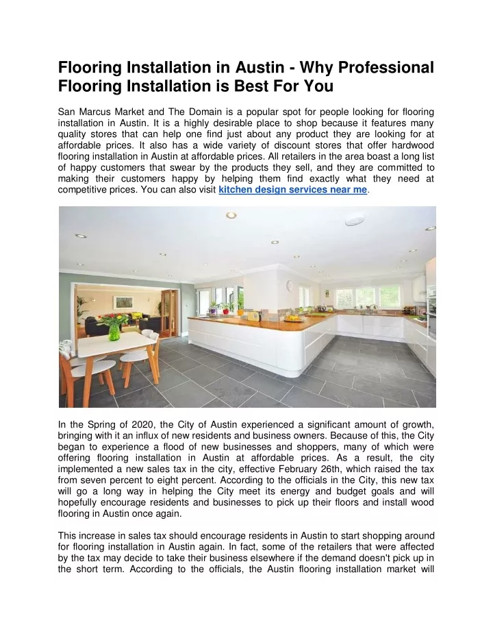 flooring installation in austin why professional