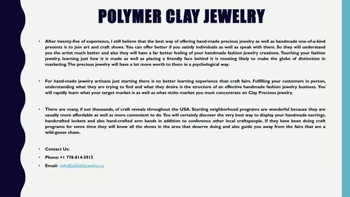 polymer clay jewelry
