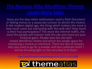 the reasons why wordpress themes create more sales