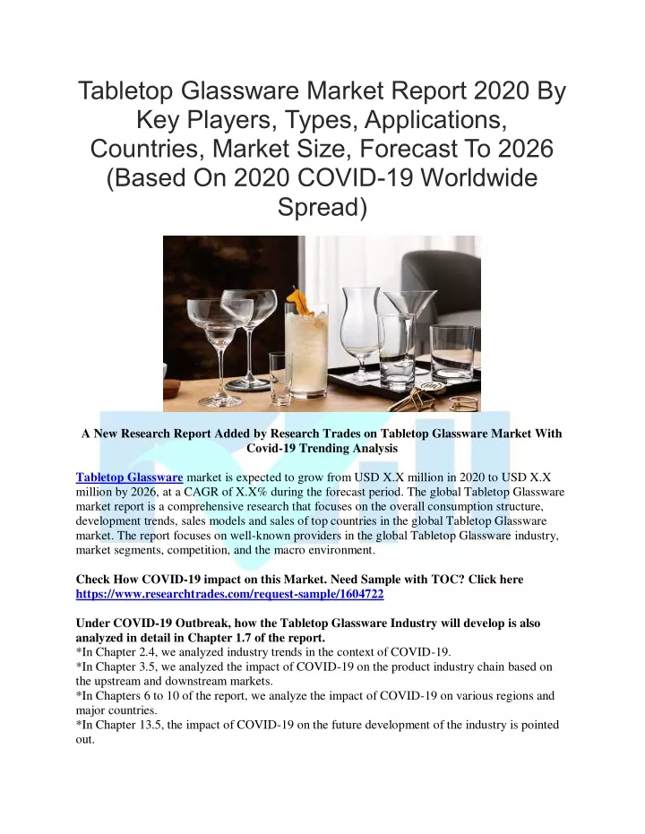 tabletop glassware market report 2020