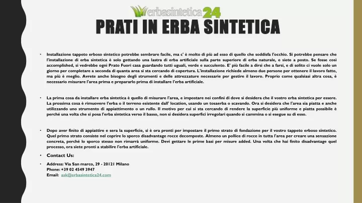 prati in erba sintetica