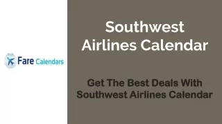 southwest airlines calendar