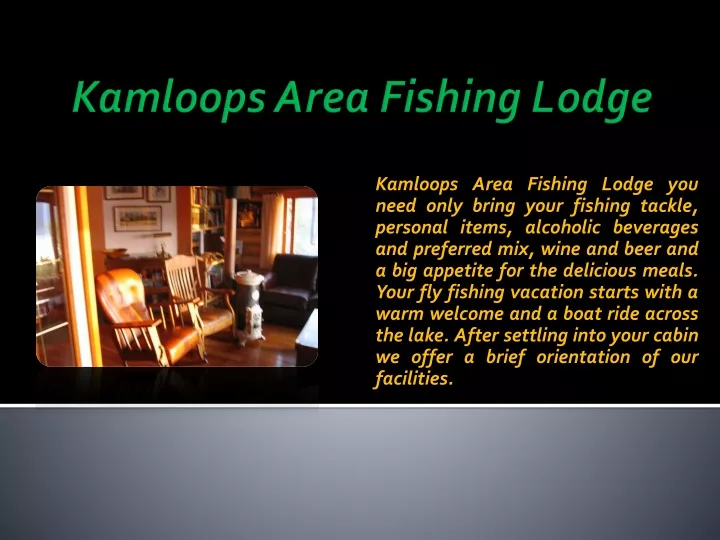 kamloops area fishing lodge