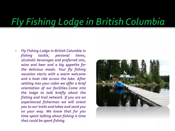 fly fishing lodge in british columbia