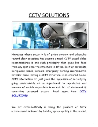 CCTV SOLUTIONS