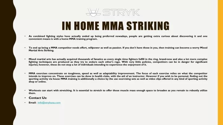 in home mma striking