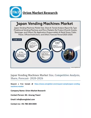 Japan Vending Machines Market Size, Competitive Analysis, Share, Forecast- 2020-2026