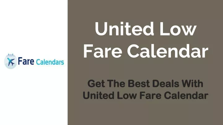 united low fare calendar