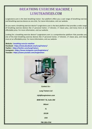 lungtrainers com is the best breathing trainer