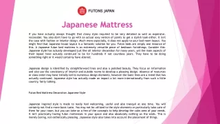 japanese mattress