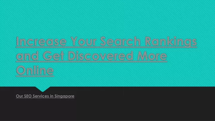 increase your search rankings and get discovered more online