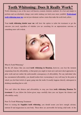 teeth whitening does it really work teeth
