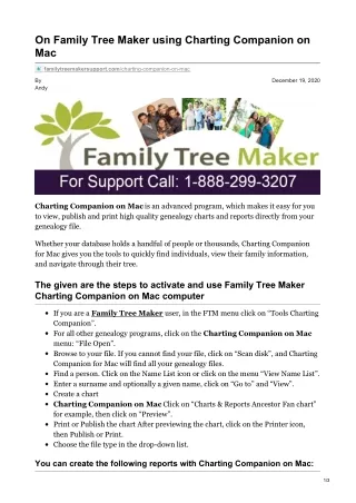 on family tree maker using charting companion