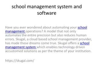 school management system and software
