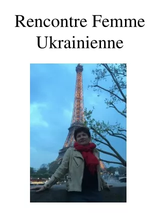 Rencontre Femme Ukrainienne