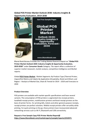 global pos printer market outlook 2030 industry