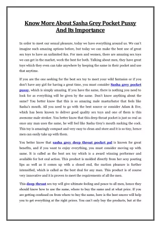 know more about sasha grey pocket pussy