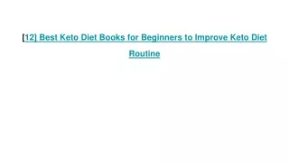 12 best keto diet books for beginners to improve keto diet routine