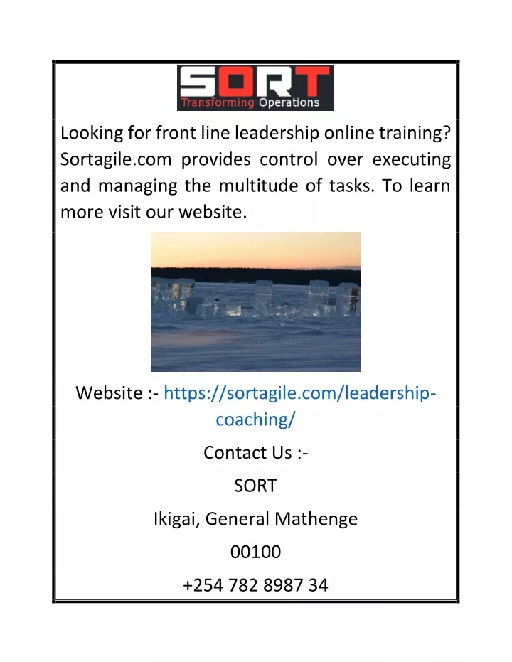 looking for front line leadership online training