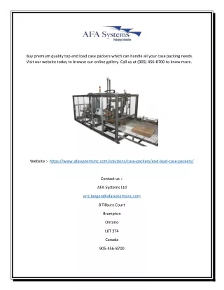 buy premium quality top end load case packers