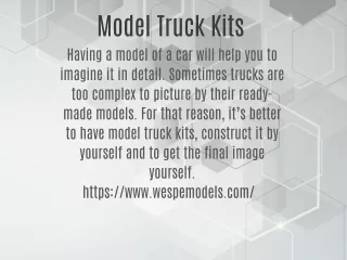 Model Truck Kits