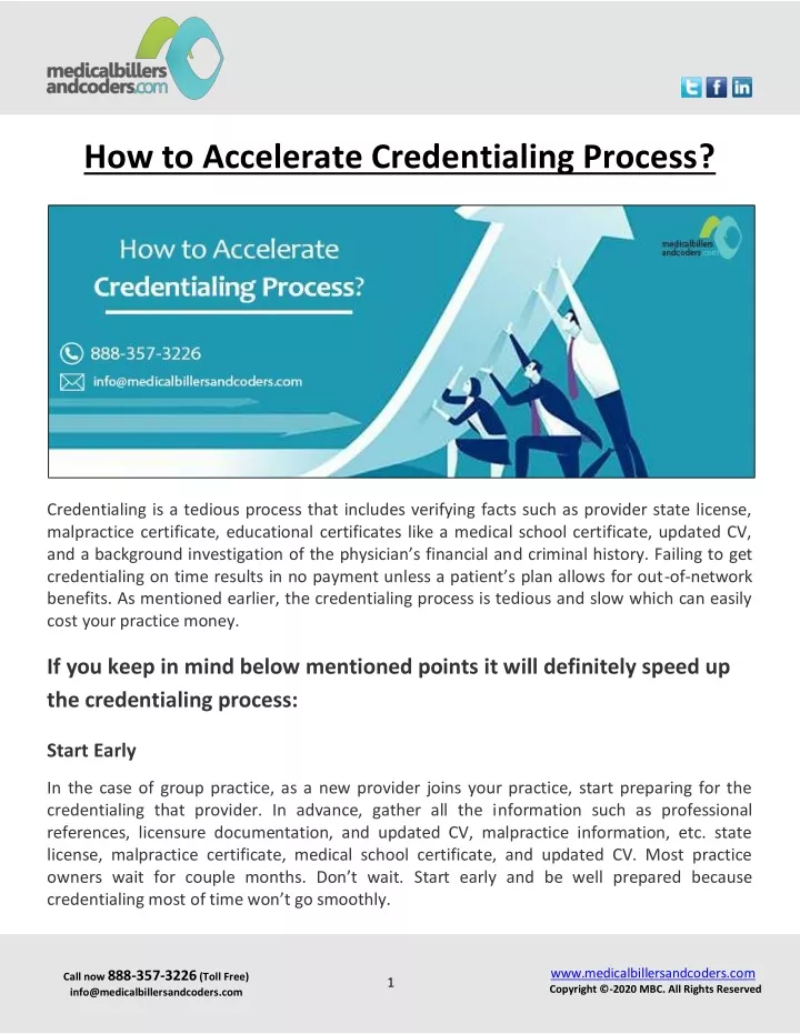 how to accelerate credentialing process