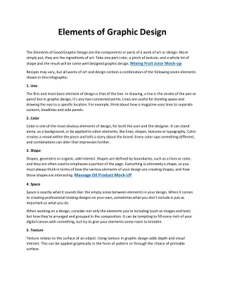 Elements of Graphic Design