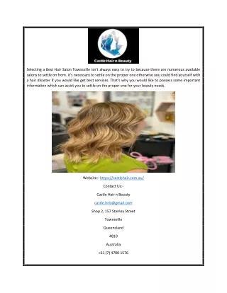 Hairdressers Townsville | Castlehair.com.au