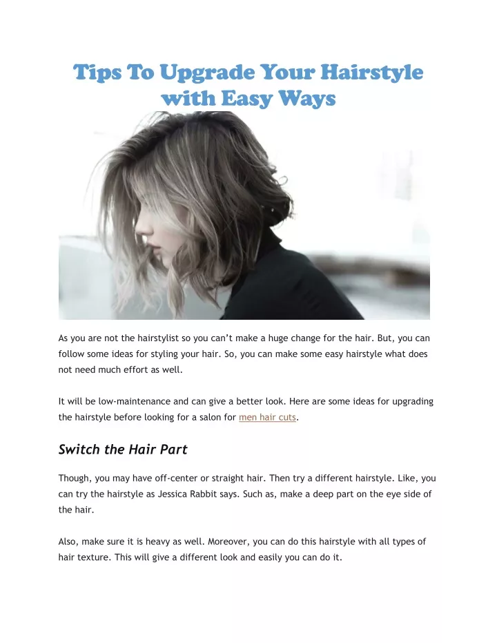 tips to upgrade your hairstyle with easy ways